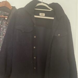 Marine layer navy Sherpa jacket